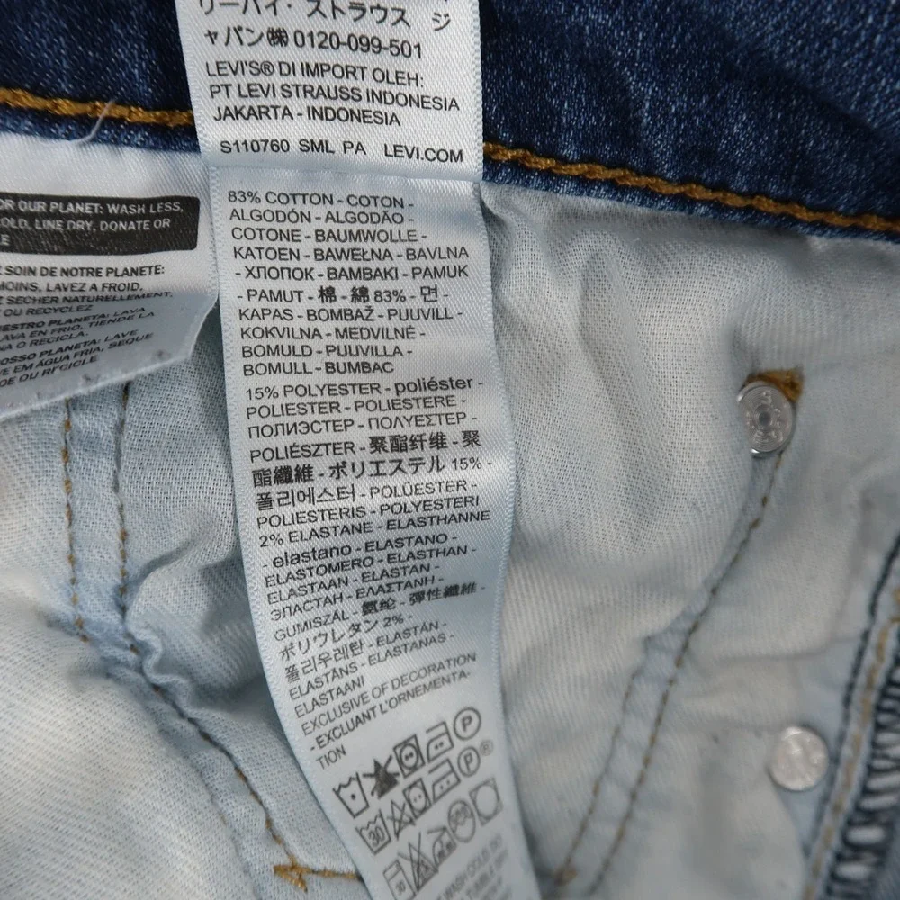 Levis 506 Jeans Mens 32x32 Blue Straight Leg Regular Fit Stretch Denim - Picture 10 of 11